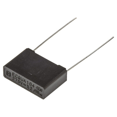 Panasonic ECQUA Polypropylene Film Capacitor, 275V ac, ±20%, 100nF, Through Hole