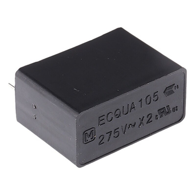 Panasonic ECQUA Polypropylene Film Capacitor, 275V ac, ±20%, 1μF, Through Hole
