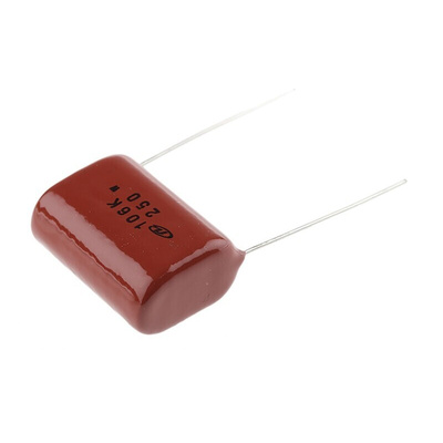 Nichicon XK Polyester Film Capacitor, 125 V ac, 250 V dc, ±10%, 10μF, Through Hole