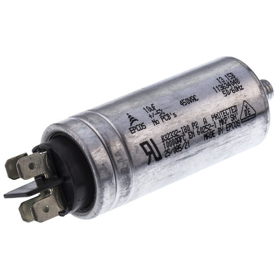 Epcos B32332 Polypropylene Film Capacitor, 450V ac, ±5%, 10μF, Stud Mount