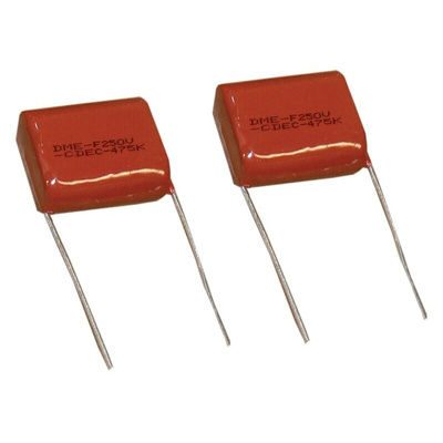 Cornell-Dubilier DME Polyester Film Capacitor, 250V dc, ±10%, 82nF