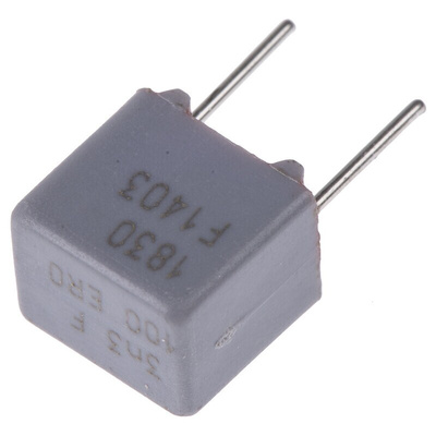 Vishay KP 1830 Polypropylene Film Capacitor, 40 V ac, 630 V dc, ±1%, 3.3nF, Through Hole