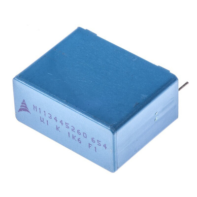 EPCOS B32654 Polypropylene Film Capacitor, 1.6 kV dc, 500 V ac, ±10%, 100nF, Through Hole