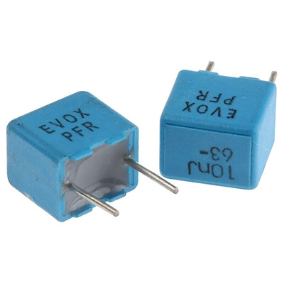 KEMET PFR510 Polypropylene Film Capacitor, 40 V ac, 63 V dc, ±5%, 10nF, Through Hole