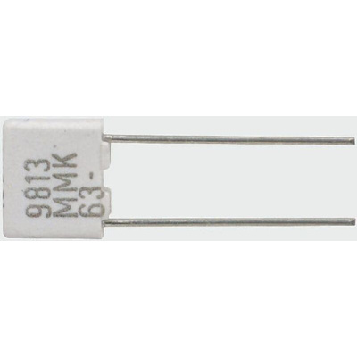 KEMET MMK Polyester Film Capacitor, 63 V ac, 100 V dc, ±5%, 22nF, Through Hole