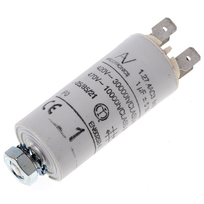 KEMET C27 Metallised Polypropylene Film Capacitor, 470V ac, ±5%, 1μF, Chassis Mount
