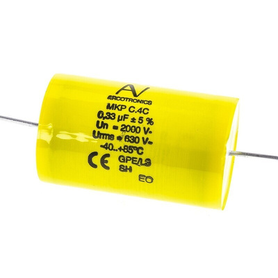 KEMET C4C Metallised Polypropylene Film Capacitor, 2kV dc, ±5%, 330nF, Through Hole
