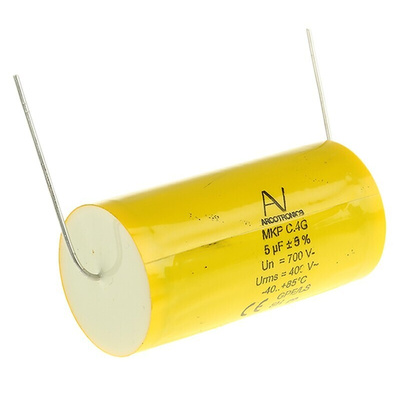 KEMET C4G Polypropylene Capacitor PP, 700V dc, ±5%, 5μF, Through Hole