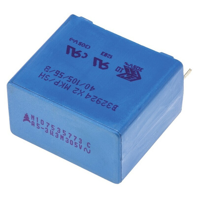 EPCOS B32924C Polypropylene Film Capacitor, 305V ac, ±20%, 3.3μF, Through Hole