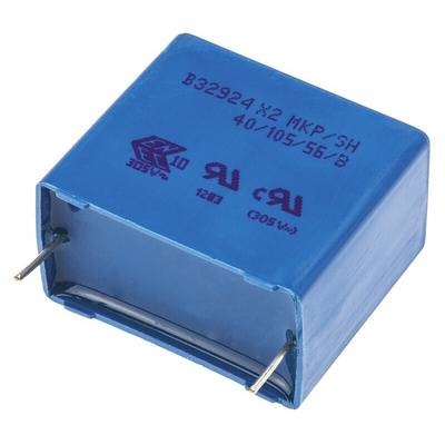 EPCOS B32924C Polypropylene Film Capacitor, 305V ac, ±20%, 3.3μF, Through Hole