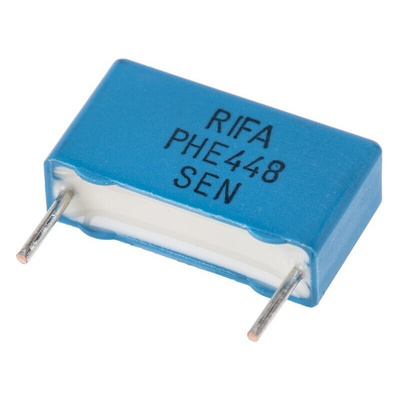 KEMET PHE448 Polypropylene Film Capacitor, 2 kV dc, 700 V ac, ±5%, 1nF, Through Hole