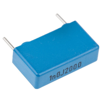 KEMET PHE448 Polypropylene Film Capacitor, 2 kV dc, 700 V ac, ±5%, 1nF, Through Hole