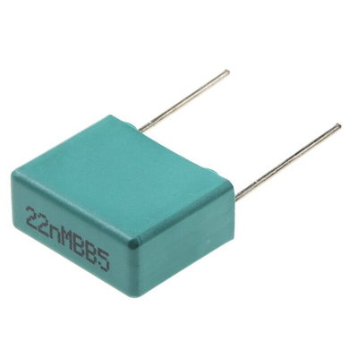 KEMET PHE850 Metallised Polypropylene Film Capacitor, 1.25 kV dc, 300 V ac, ±20%, 22nF, Through Hole