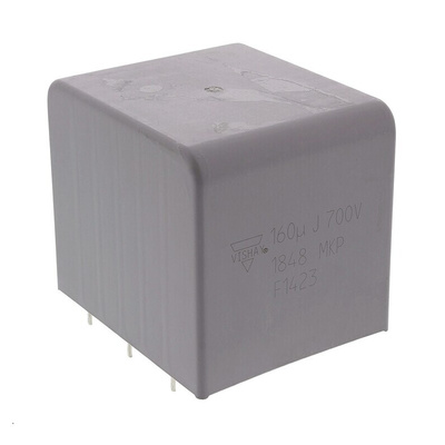 Vishay MKP1848 DC-Link Polypropylene Film Capacitor, 700V dc, ±5%, 160μF, Through Hole