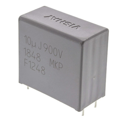 Vishay MKP1848 DC-Link Polypropylene Film Capacitor, 900V dc, ±5%, 10μF, Through Hole