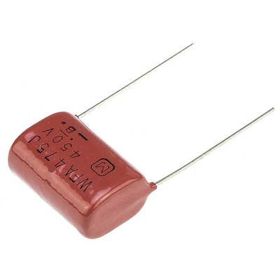 Panasonic ECWF(A) Polypropylene Film Capacitor, 450V dc, ±5%, 4.7μF, Through Hole