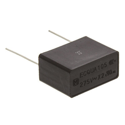 Panasonic ECQUA Polypropylene Film Capacitor, 275V ac, ±20%, 1μF, Through Hole