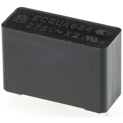 Panasonic ECQUA Polypropylene Film Capacitor, 275V ac, ±10%, 680nF, Through Hole