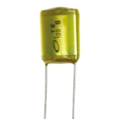 Nichicon YX Polyester Film Capacitor, 50V dc, ±10%, 220nF, Radial