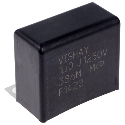 Vishay MKP386M Polypropylene Film Capacitor, 1.25kV dc, ±5%, 1μF, Screw Mount