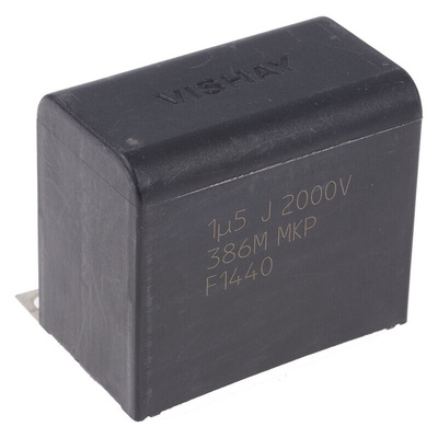 Vishay MKP386M Polypropylene Film Capacitor, 2kV dc, ±5%, 1.5μF, Screw Mount