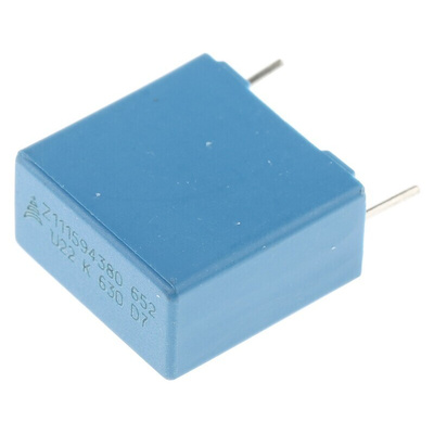 EPCOS B32652 Polypropylene Film Capacitor, 250 V ac, 630 V dc, ±10%, 220nF, Through Hole