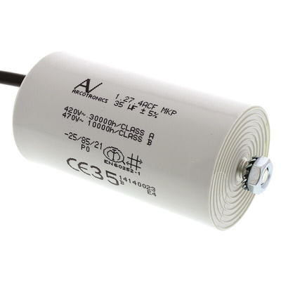 KEMET C27 Metallised Polypropylene Film Capacitor, 470V ac, ±5%, 35μF, Chassis Mount