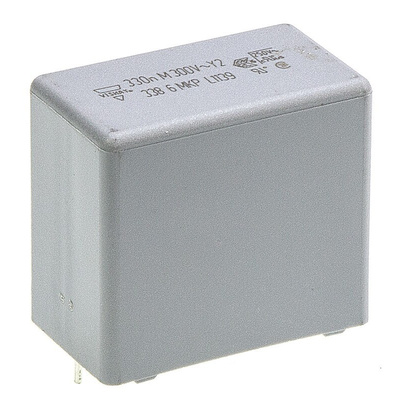 Vishay MKP 338 Polypropylene Film Capacitor, 300V ac, ±20%, 330nF, Through Hole