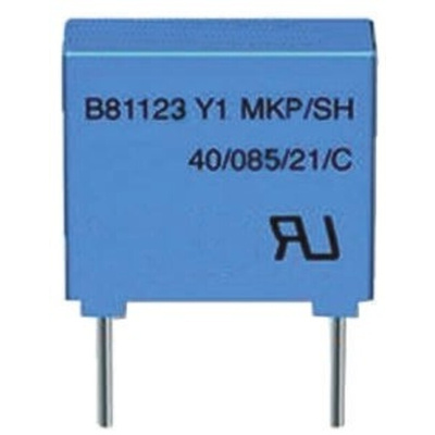 EPCOS B81123 Polypropylene Film Capacitor, 500V ac, ±20%, 5.6nF, Through Hole