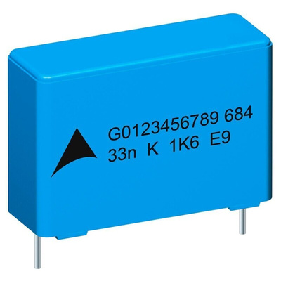 EPCOS B32682 Polypropylene Film Capacitor, 1.25 kV dc, 450 V ac, ±10%, 6.8nF, Through Hole