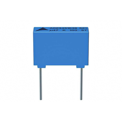 EPCOS B32521 Polyester Film Capacitor, 63 V ac, 100 V dc, ±5%, 220nF, Through Hole