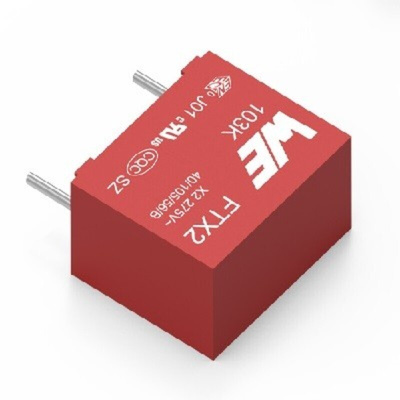 Wurth Elektronik WCAP-FTX2 Film Capacitor, 275V ac, ±10%, 820nF, Through Hole