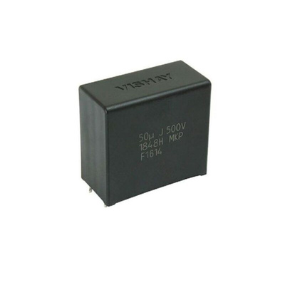 Vishay MKP1848H Polypropylene Capacitor PP, 500V dc, ± 5%, 50μF, Through Hole