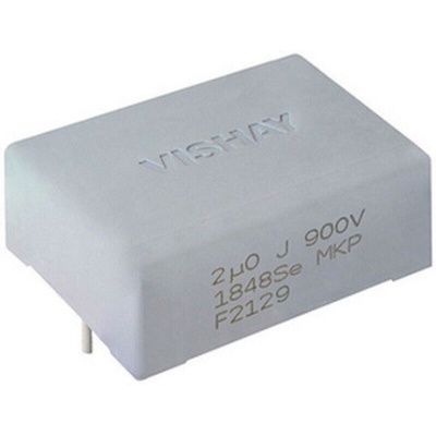 Vishay MKP1848Se DC-Link Polypropylene Film Capacitor, 1.2kV dc, 10%, 1μF, Through Hole