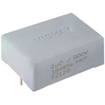 Vishay MKP1848Se DC-Link Polypropylene Film Capacitor, 900V dc, 10%, 2μF, Through Hole