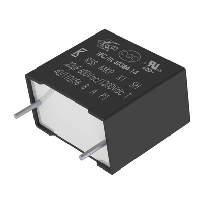 KEMET R58 Film Capacitor, 600V ac, 10%, 220nF