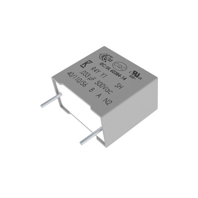 KEMET R4Y Polypropylene Film Film Capacitor, 500V dc, ±10%, 5.6nF, Through Hole