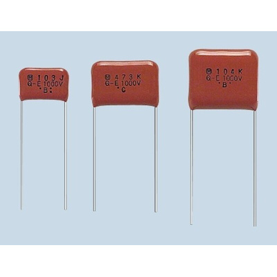 Panasonic ECQE Polyester Film Capacitor, 1kV dc, ±10%, 120nF, Through Hole