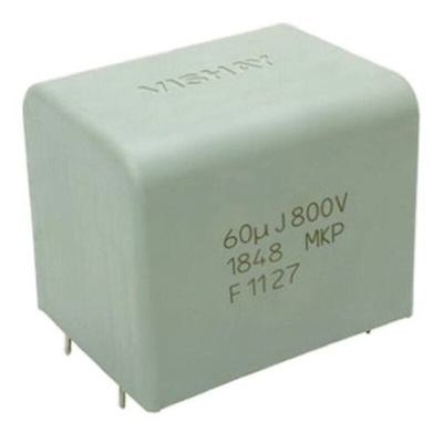 Vishay MKP1848 DC-Link Polypropylene Film Capacitor, 900V dc, ±5%, 12μF, Through Hole