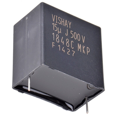 Vishay MKP1848C DC-Link Polypropylene Film Capacitor, 500V dc, ±5%, 15μF, Through Hole