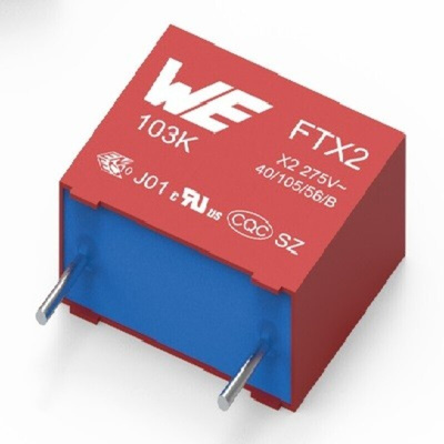 Wurth Elektronik WCAP-FTXX Film Capacitor, 310V ac, ±10%, 1μF, Through Hole