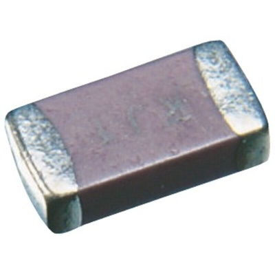 KEMET 100nF Multilayer Ceramic Capacitor MLCC, 50V dc V, ±20% , SMD