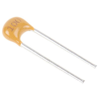 KEMET 10pF Multilayer Ceramic Capacitor MLCC, 200V dc V, ±5% , Through Hole
