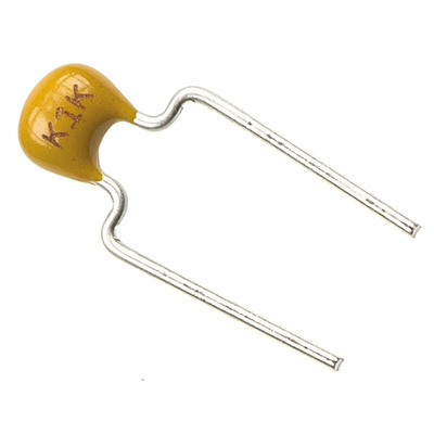 KEMET 100nF Multilayer Ceramic Capacitor MLCC, 100V dc V, ±10% , Through Hole