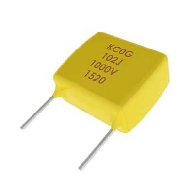 KEMET 22nF Multilayer Ceramic Capacitor MLCC, 100V dc V, ±10% , Through Hole