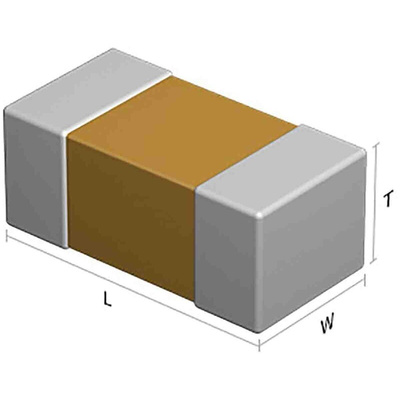 Samsung Electro-Mechanics 100nF Multilayer Ceramic Capacitor MLCC, 50V dc V, ±10% , SMD