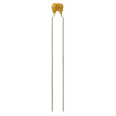 Vishay 100nF Multilayer Ceramic Capacitor MLCC, 50V dc V, ±10% , Through Hole