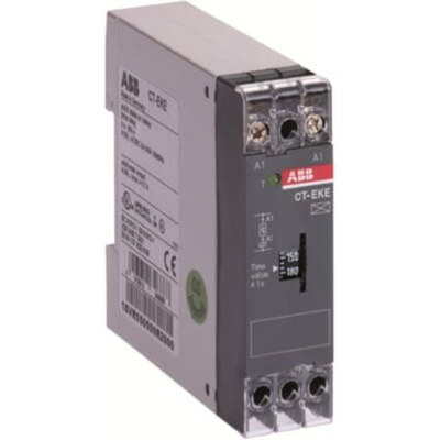ABB Multi Function Timer Relay, Multifunction, 24 - 240 V ac 0.1 - 10 s, Din Rail Mount, Snap-In Mount