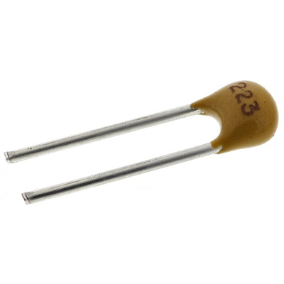 KEMET 22nF Multilayer Ceramic Capacitor MLCC, 100V dc V, ±10% , Through Hole