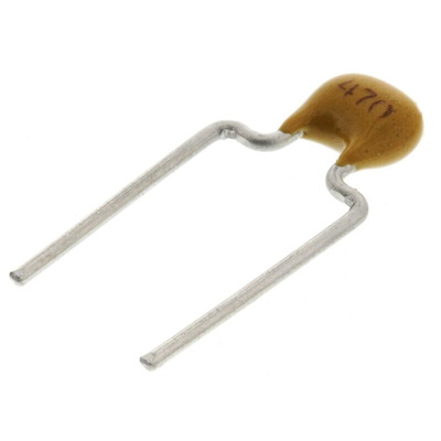 KEMET 47pF Multilayer Ceramic Capacitor MLCC, 200V dc V, ±5% , Through Hole